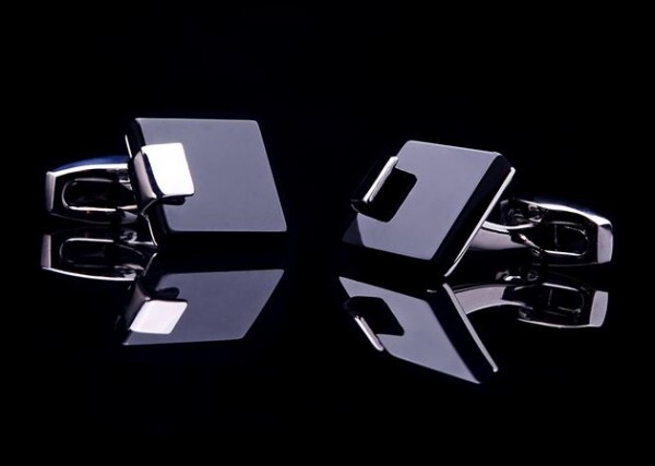 【送料無料】ケース付 カフスボタン カフリンクス カフス メンズ スクエア ブラックオニキス フォーマル おしゃれ 0016/21拍卖