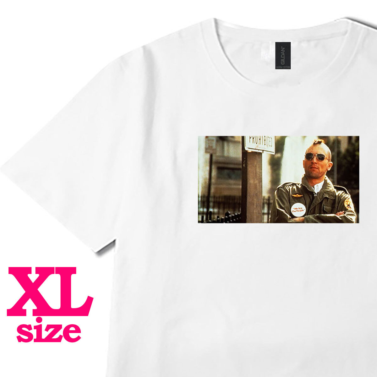 フォトプリント タクシードライバー 柄 Tシャツ 映画Tシャツ ロバート デニーロ カジュアル 半袖 6.0オンス コットン100% ユニセックス XL拍卖