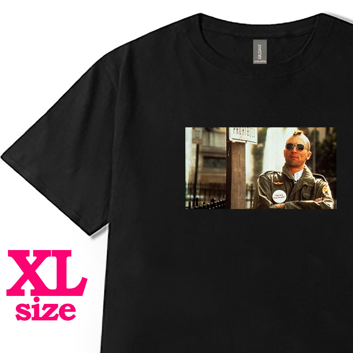 フォトプリント タクシードライバー 柄 Tシャツ 映画Tシャツ ロバート デニーロ カジュアル 半袖 6.0オンス コットン100% ユニセックス XL拍卖