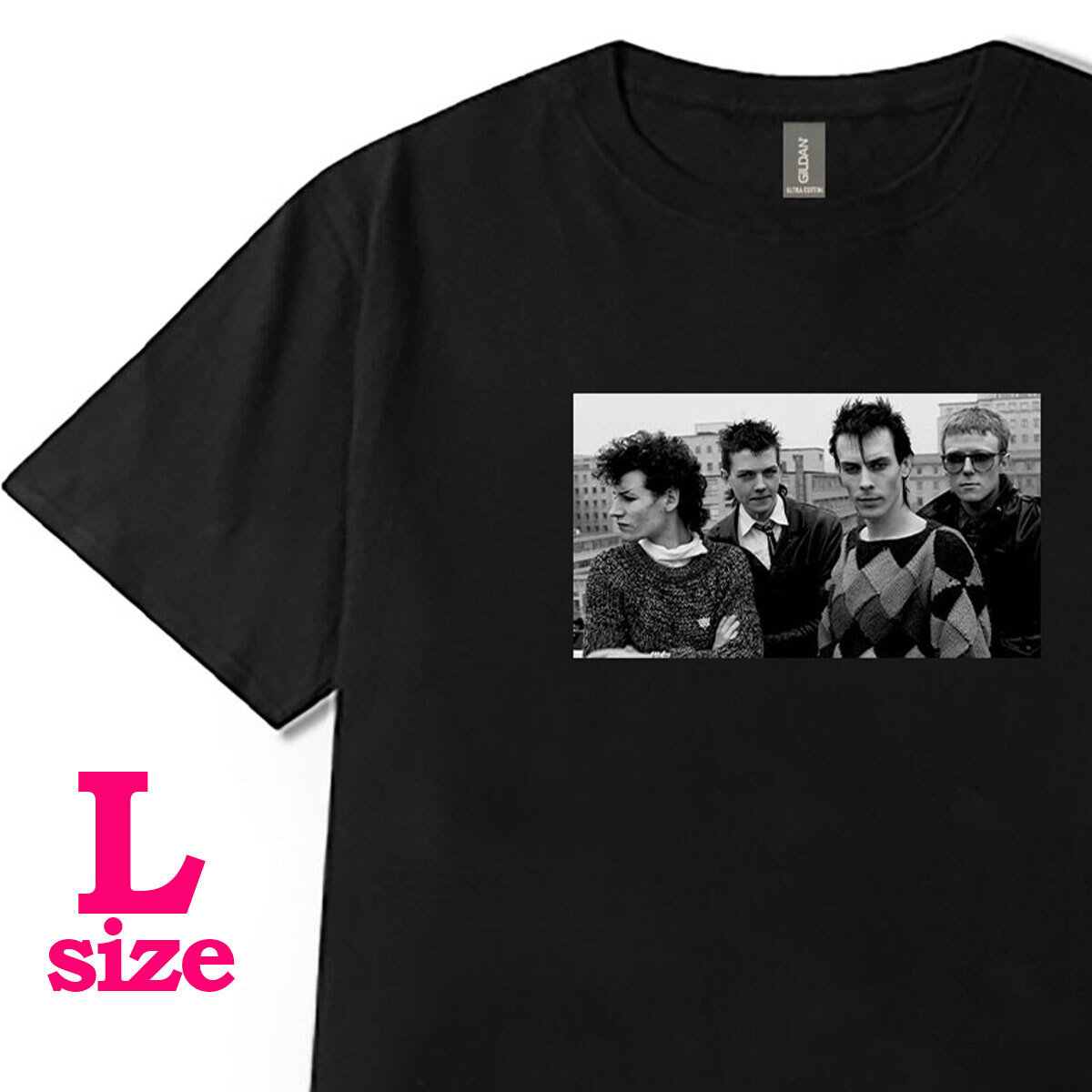 フォトプリント バウハウス BAUHAUS 柄 Tシャツ バンドTシャツ モノクロ カジュアル 半袖 6.0oz コットン100% ユニセックス M拍卖