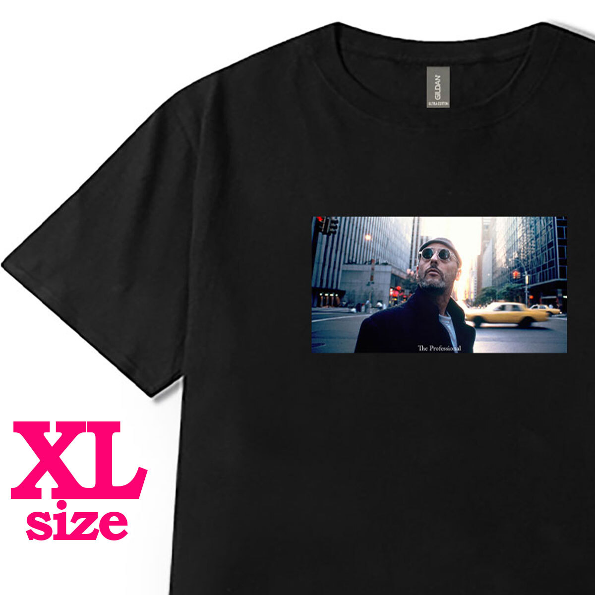 フォトプリント LEON レオン 柄 Tシャツ ジャン レノ マチルダ 映画Tシャツ カジュアル 半袖 6.0oz コットン100% ユニセックス XL拍卖