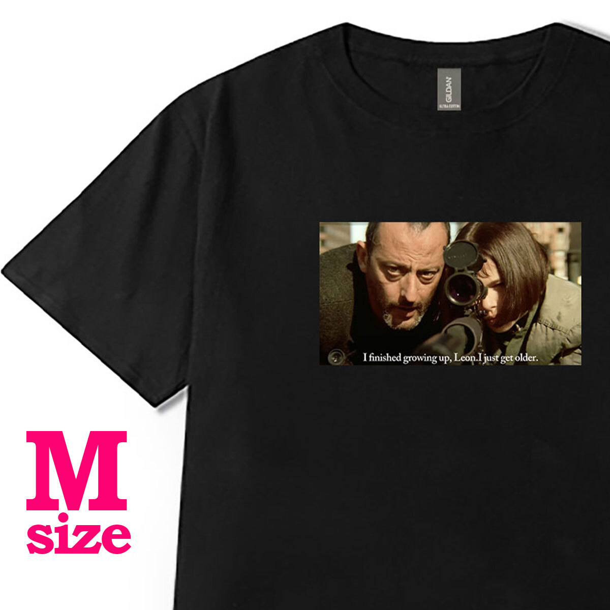 フォトプリント LEON レオン 柄 Tシャツ ムービーTシャツ マチルダ 映画 6.0oz コットン100% メンズ レディース ユニセックス M拍卖