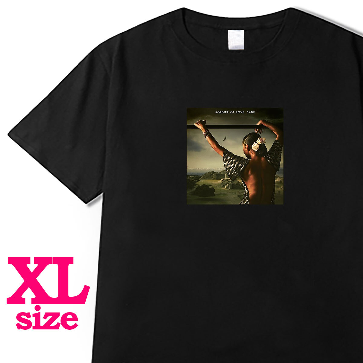 フォトプリント SADE シャーデー 柄 Tシャツ SOLDIER OF LOVE 半袖 キレイめ カジュアル 半袖 6.0oz コットン100% ユニセックス XL拍卖