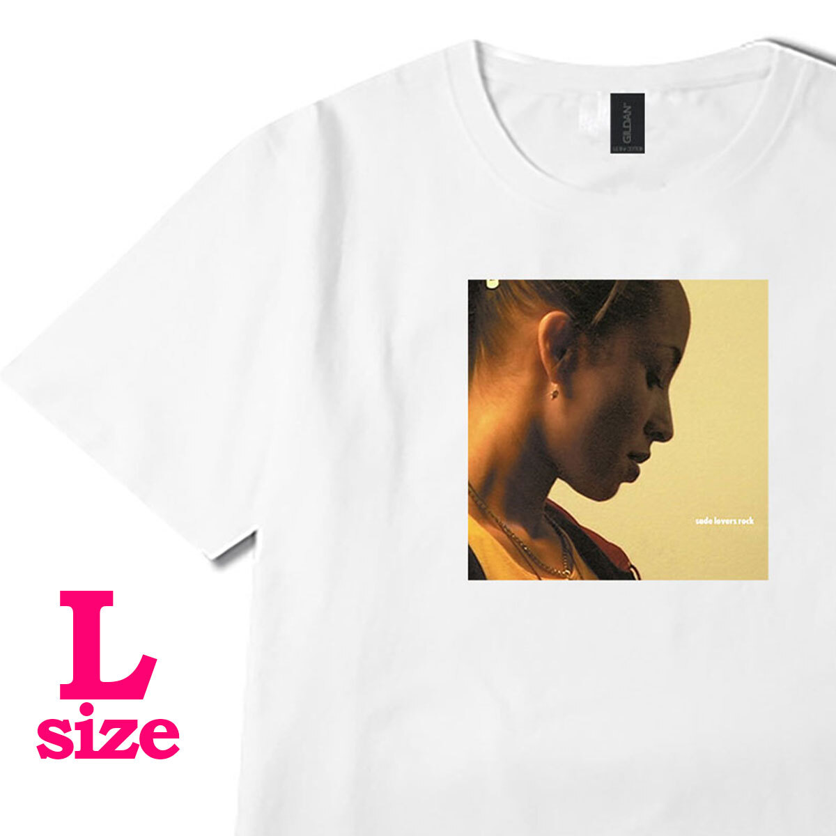 フォトプリント SADE シャーデー 柄 Tシャツ lovers rock 半袖 キレイめ カジュアル 半袖 6.0oz コットン100% ユニセックス L拍卖