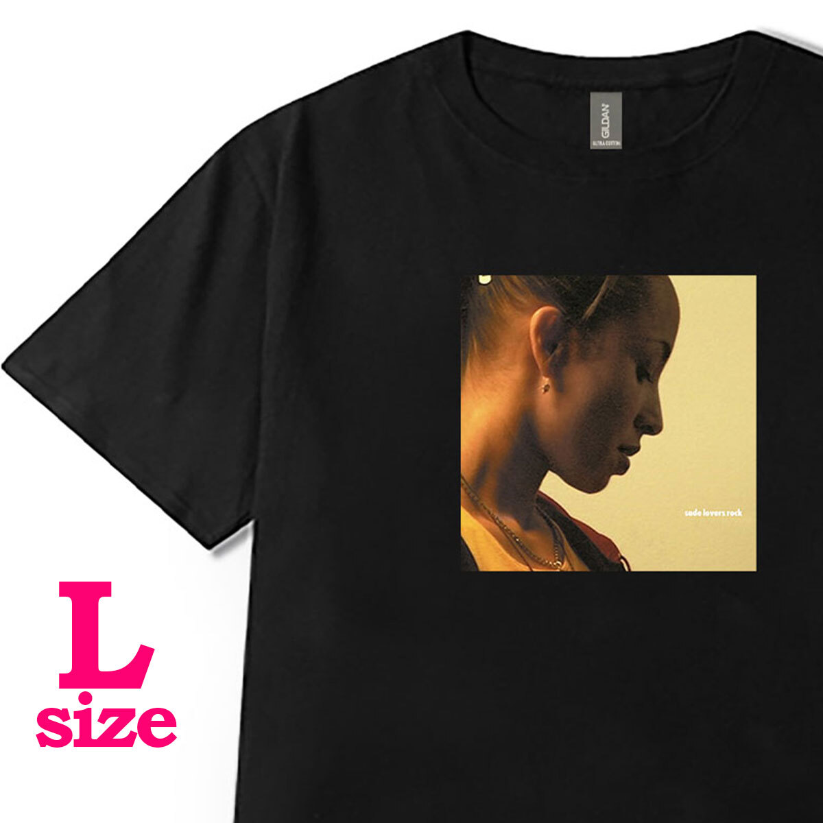 フォトプリント SADE シャーデー 柄 Tシャツ lovers rock 半袖 キレイめ カジュアル 半袖 6.0oz コットン100% ユニセックス L拍卖
