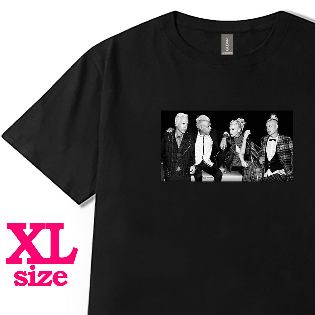 フォトプリント ノーダウト No Doubt 柄 Tシャツ バンド ロック 洋楽 キレイめ カジュアル 半袖 6.0oz コットン100% ユニセックス XL拍卖