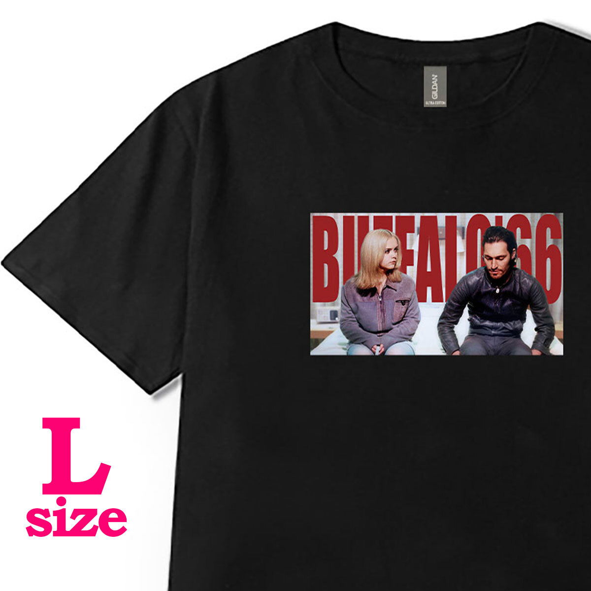 フォトプリント バッファロー'66 Buffalo'66 柄 Tシャツ ムービー 映画 キレイめ カジュアル 半袖 6.0oz コットン100% ユニセックス L拍卖
