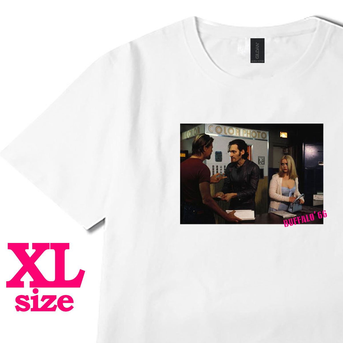 フォトプリント バッファロー'66 Buffalo'66 柄 Tシャツ ムービー 映画 キレイめ カジュアル 半袖 6.0oz コットン100% ユニセックス XL拍卖