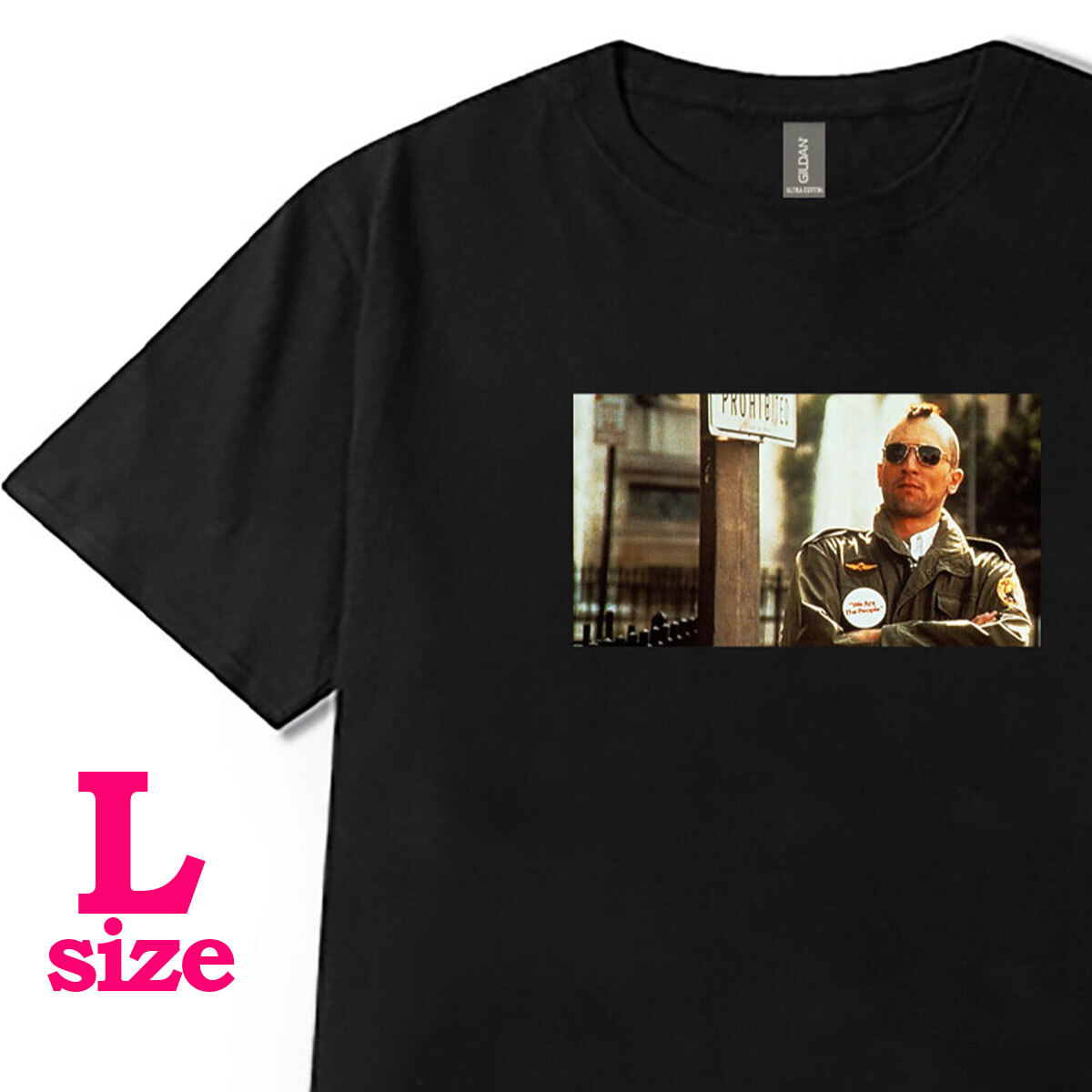 フォトプリント タクシードライバー 柄 Tシャツ 映画Tシャツ ロバート デニーロ カジュアル 半袖 6.0オンス コットン100% ユニセックス L拍卖