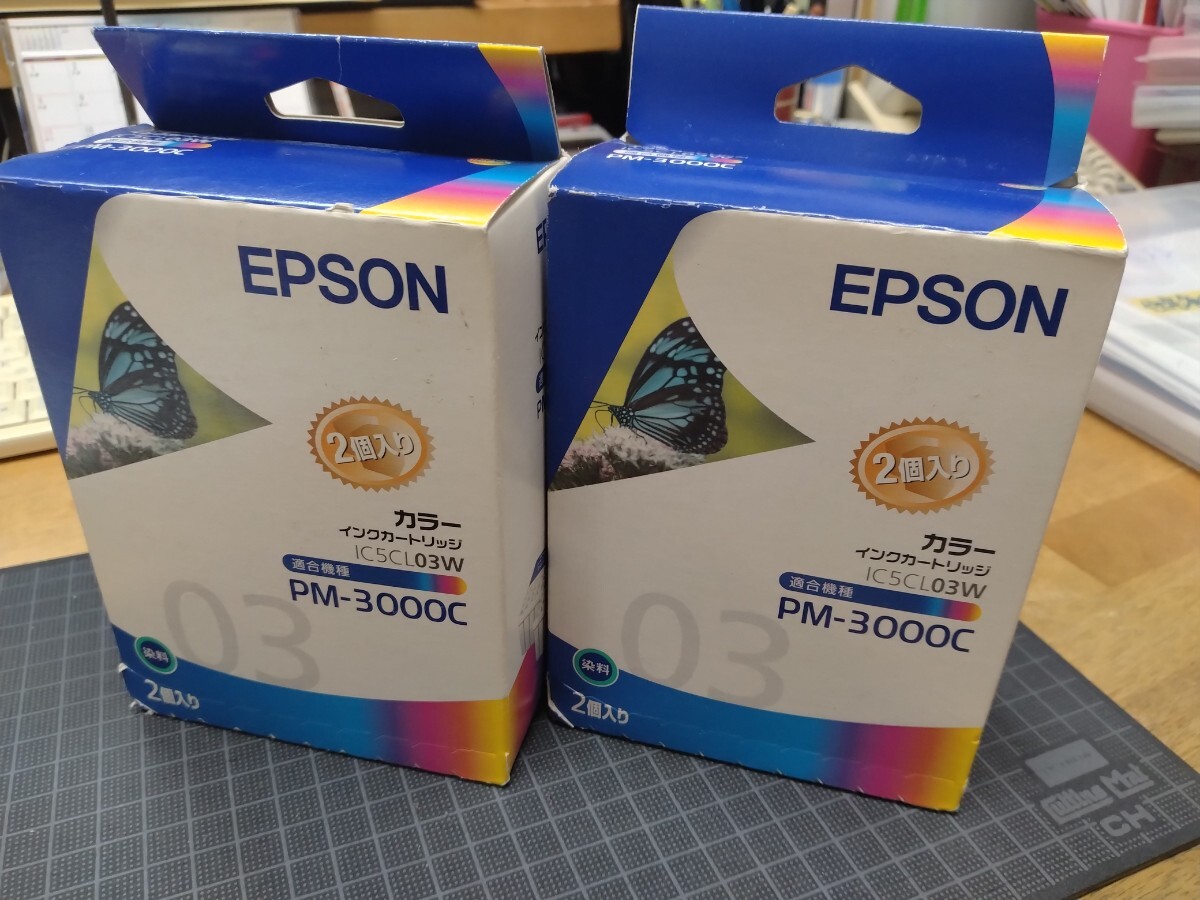 未開封品 2個入り×2セットまとめ エプソン用 インクカートリッジ EPSON エプソン IC5CL03W PM-3000C拍卖