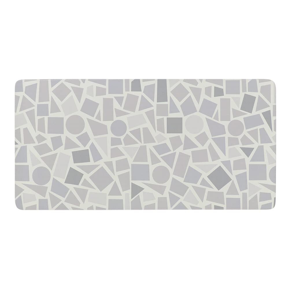 ベストコ 玄関マット 室内 40×80cm お手入れ簡単 防炎 防カビ 抗菌 防臭 ホワイト ストーン 石 タイル調 ND-5185 掃除機らく拍卖