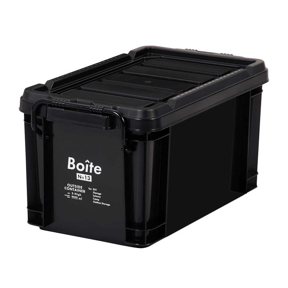 ベストコ コンテナボックス 収納 S ハイ 8L ブラック MA-4095 Boite拍卖