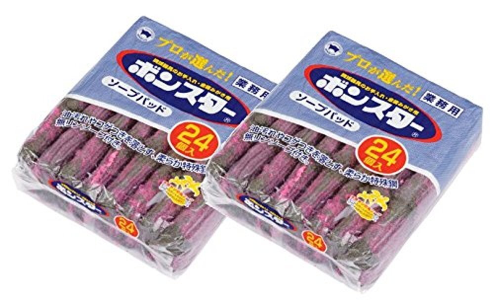 ボンスター 業務用金たわし ソープパッド 24個入り ×2個セット 調理器具のお手入れ 金属みがき用 油汚れやコゲつきを落とす 柔らか特殊網拍卖