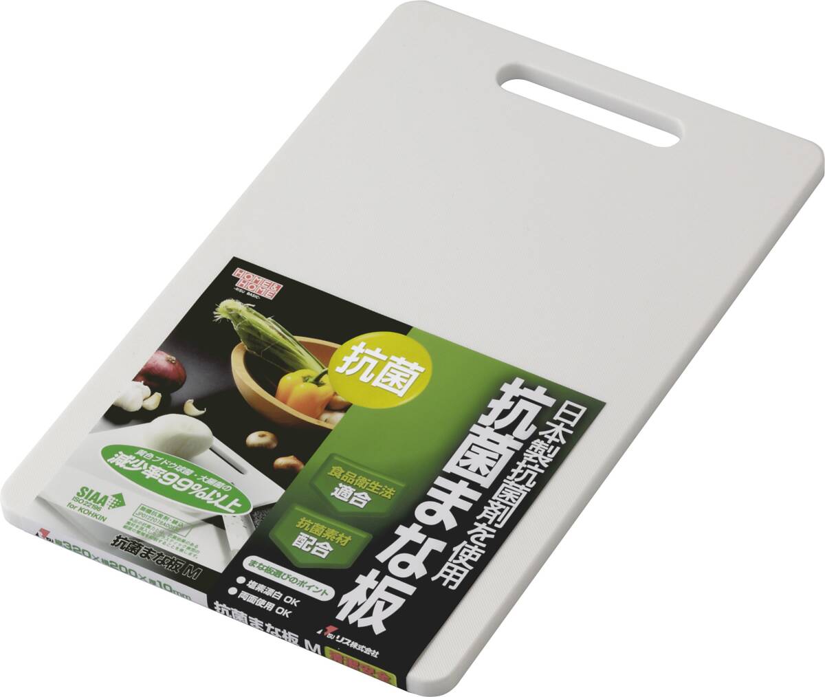 リス まな板 抗菌 M ホワイト W32×D20×H1cm H&H拍卖
