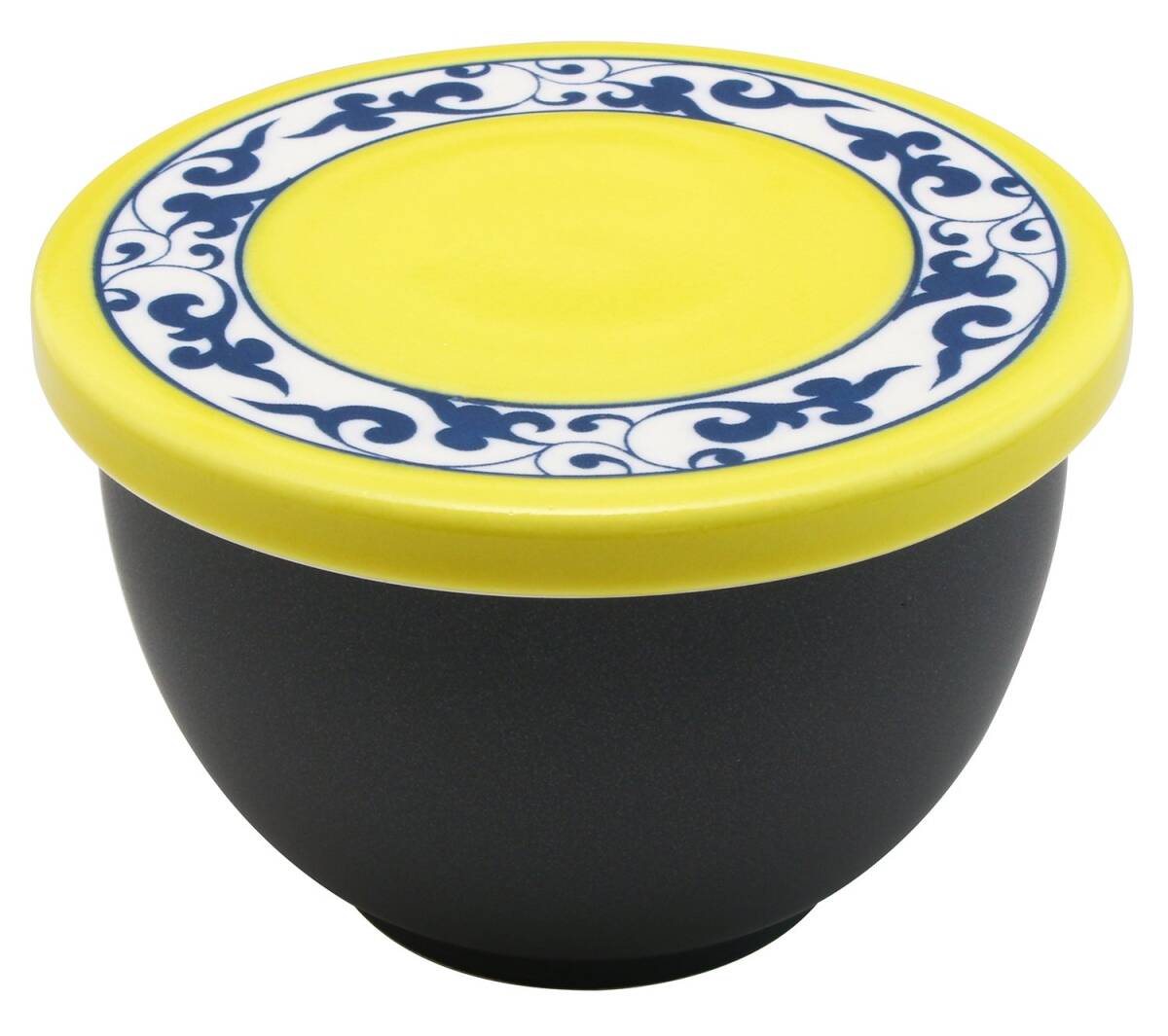 有田焼 セラミック おひつ ご飯 保存 一膳 電子レンジ対応 平蓋 黄唐草 Y052-1拍卖