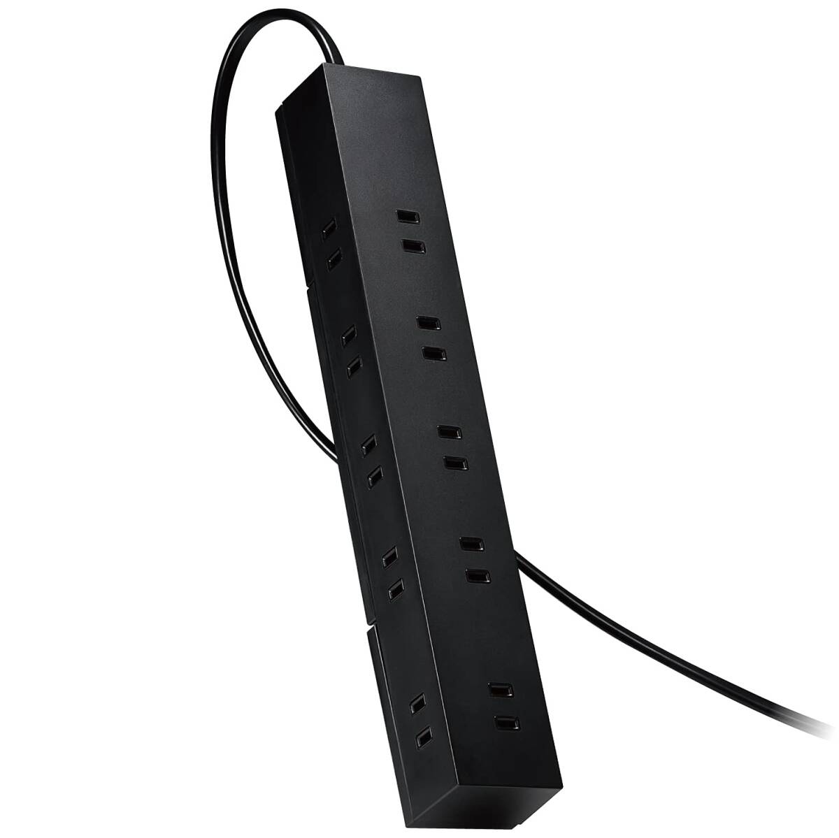 エレコム 電源タップ 回転機能タップ 雷サージ付 ホコリシャッター付 固定&吊下可能 上面5個口 側面5個口 計10個口 1.0m ブラック T拍卖