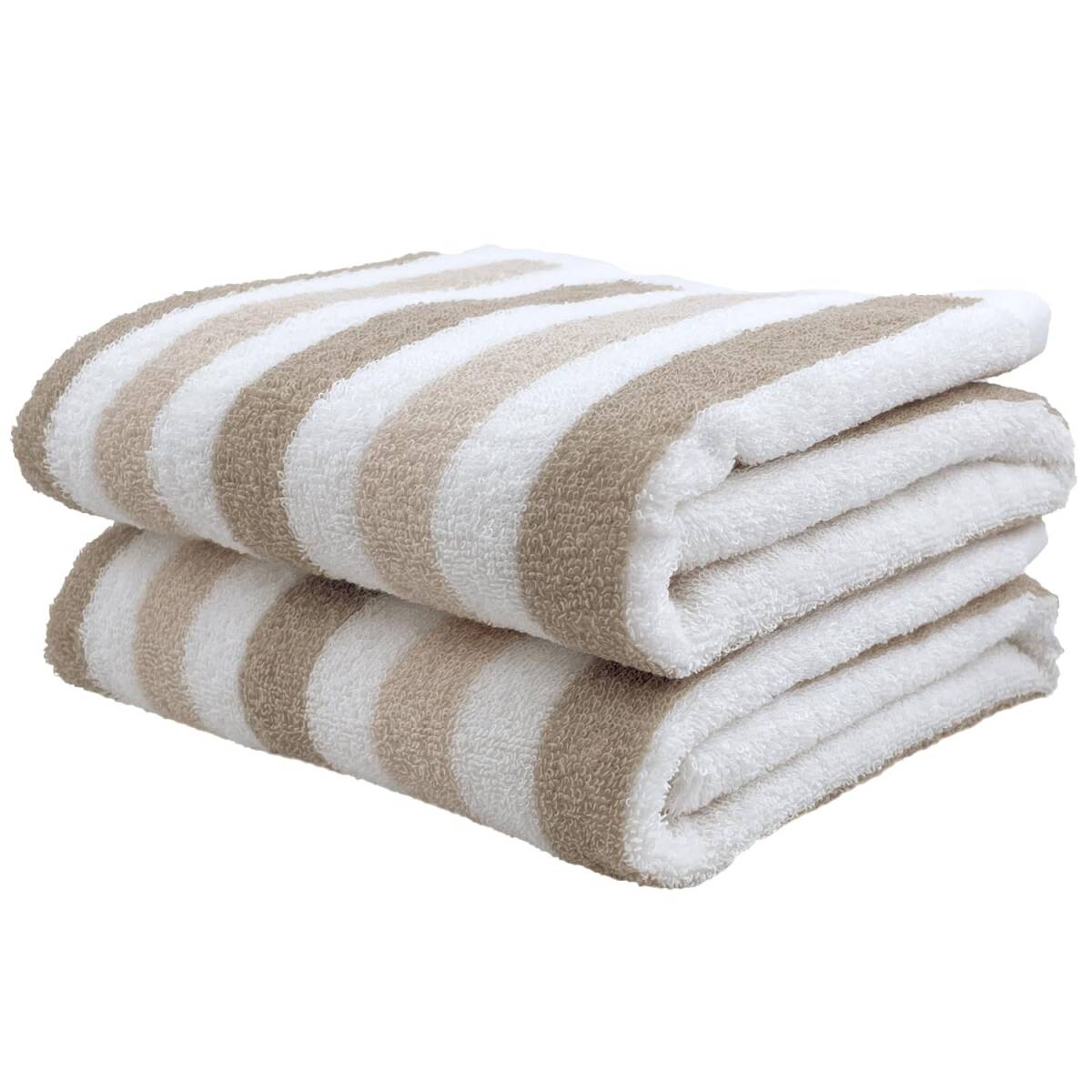 リピートサイン(:re) デイリータオル【しっかり】 Rストライプ バスタオル ベージュ 2枚 綿100% 60×120cm 普段使い用 タオル拍卖