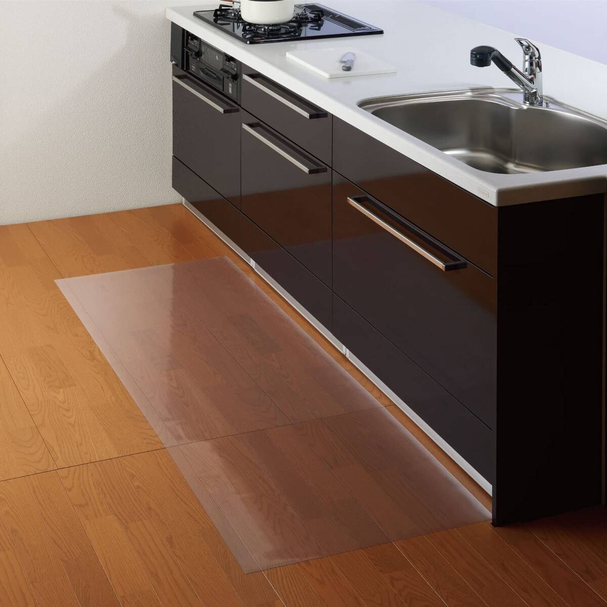 Belca(ベルカ) 日本製 透明マット キッチンマット 180cm 幅180×奥行60×厚さ0.08cm クリア 保護マット キズ 汚れ 防止拍卖