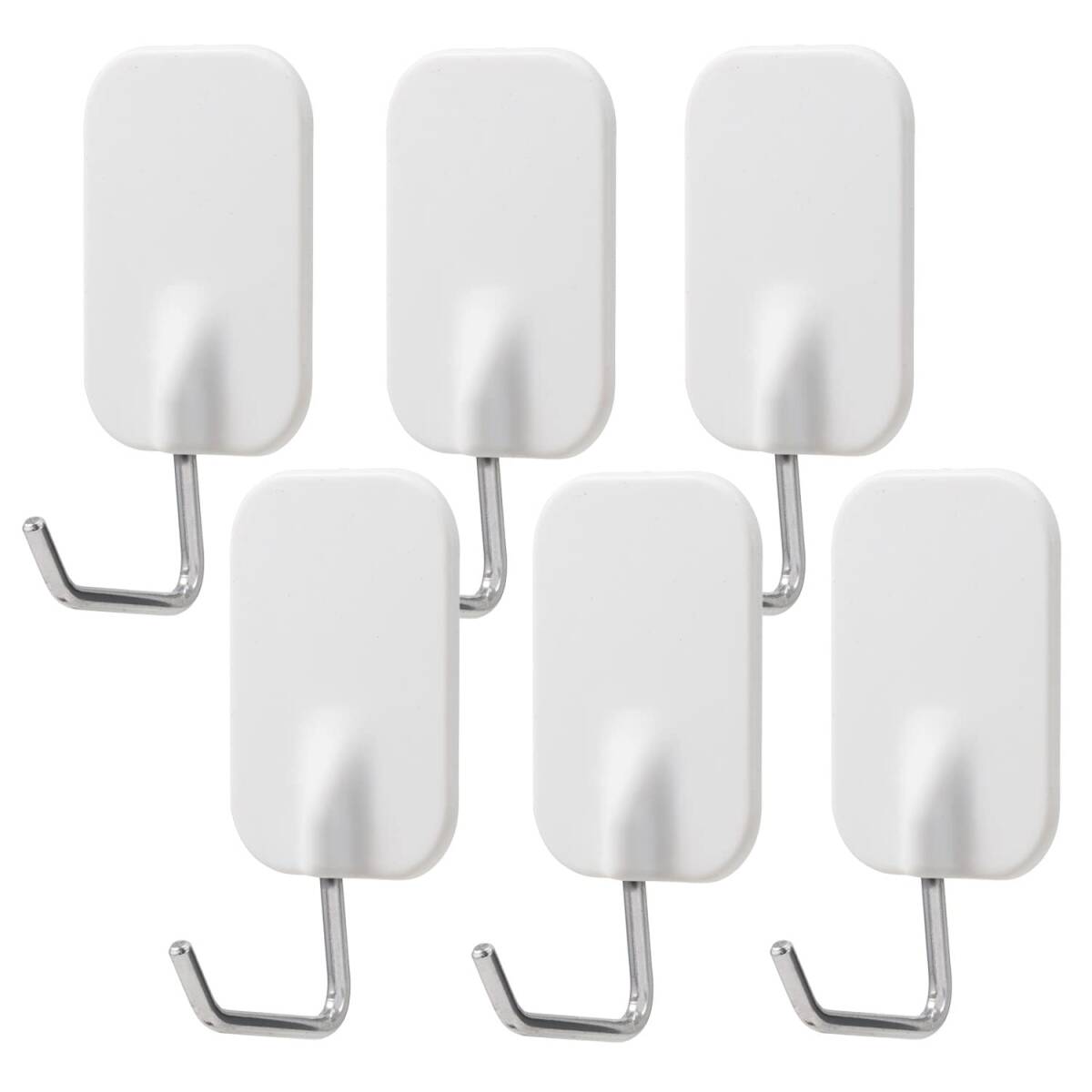 レック(LEC) 粘着ツ-ルフックワイド(大) 6個入り 耐荷重:2kg ホワイト H00438拍卖