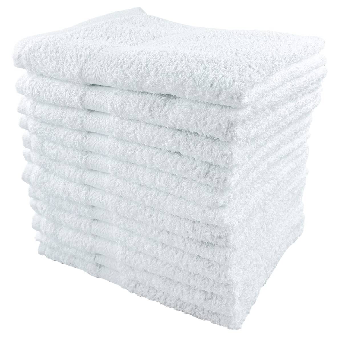 泉州タオル(Sensyu Towel) 使いやすい普通の白タオル 12枚セット 薄手 日本製 フェイスタオル 200匁 綿100% 業務用 飲食拍卖