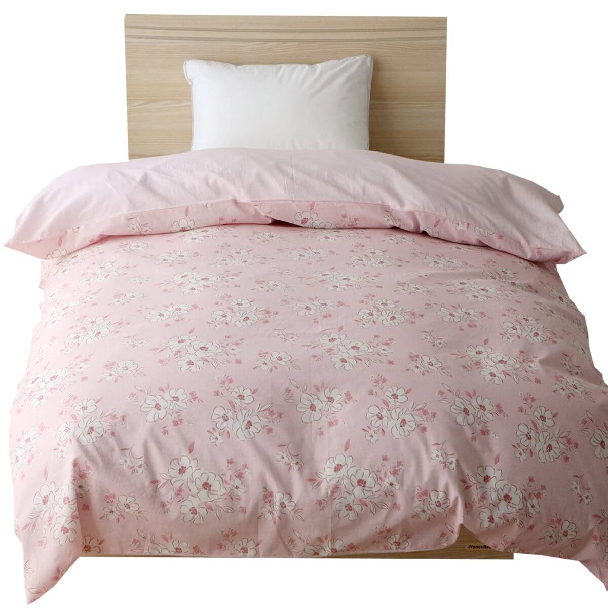 メリーナイト 掛け布団カバー 「アネモネ」 ピンク シングルロング 約150×210cm 綿100% 吸湿性 通気性 心地よい肌触り オールシー拍卖