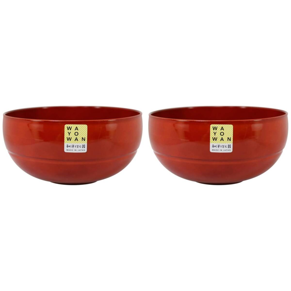 アサヒ興洋 お椀 どんぶり 丸型 朱 2個セット 日本製 食洗機対応 電子レンジ対応 手になじむ WAYOWAN AZ18-73拍卖