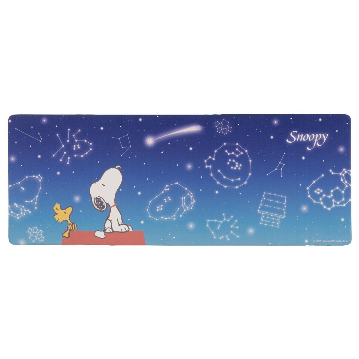 センコー(Senko) スヌーピー 星空スヌーピー 拭ける PVC キッチンマット 約45× 120cm ブルー キャラクター snoopy 7拍卖