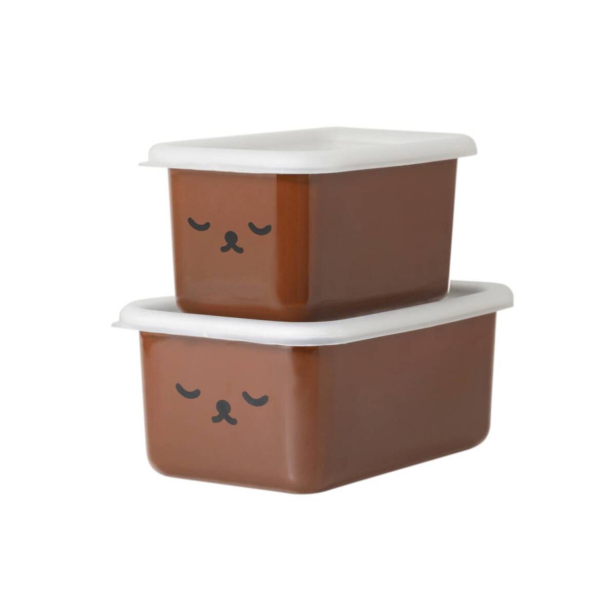 富士ホーロー(Fuji Horo) 深型角容器 2点セット 0.7L 1.1L ボリスフェイス MFB-2DSM拍卖