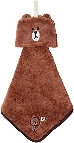 丸眞 吊り下げタオル マイクロ素材 LINE マスコット_ブラウン LINE 入園入学グッズ 入園入学準備 保育園 幼稚園 小学校 男の子 女の拍卖