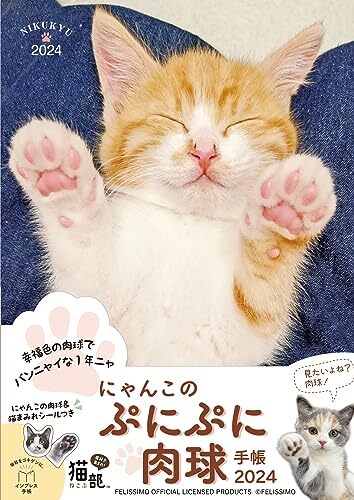 にゃんこのぷにぷに肉球手帳 2024(特典:にゃんこのスマホ壁紙 データ配信) (インプレス手帳2024)拍卖