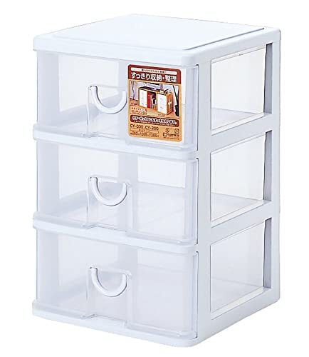 サンコープラスチック(SankoPlastic) 小物収納3段 エルピス 幅26×奥26.5×高38.4cm ホワイト拍卖