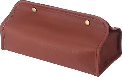 不二貿易 ティッシュケース 幅26.5×奥行12.5×高さ12.5cm ブラウン レザー調 37809拍卖