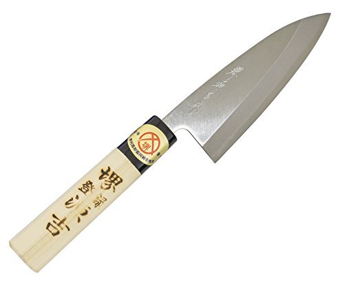 堺源吉 日本製 アジ切り 包丁 105mm 鋼 木柄 堺の包丁 049123拍卖