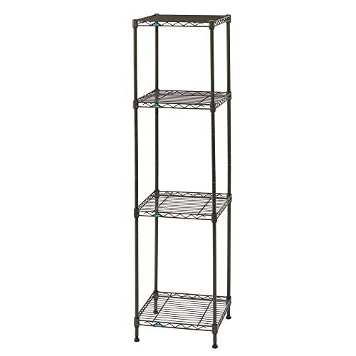 ドウシシャ ルミナス ガーデンラック 幅30 4段 屋外OK サビに強い スリムスチールラック 可変棚 プランターラック フラワースタンド 園芸拍卖