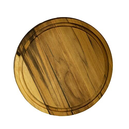 トラモンティーナ 【抗菌】 カッティングボード 木製まな板 アドバンス 23cm 丸形 抗菌加工 軽量 リバーシブル 溝付き ブラジル製 135拍卖