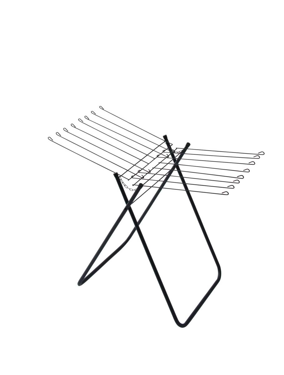 天馬(Tenma) どんなインテリアにもなじみやすいシックなデザインの物干し 洗濯 室内 部屋干し ブラック物干し タオルハンガースタンド 幅8拍卖