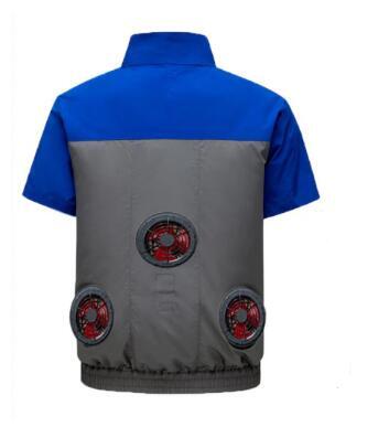 人気品 空調服 作業服 空調服 半袖冷却服 熱中症対策 USB給電 超軽量 30000mAhバッテリー付属拍卖