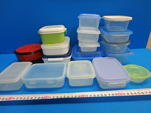 (80skd-25-0717)保存容器 プラスチック 17個まとめて 収納ケース タッパー プラスチック容器 中古 (北海道・沖縄・離島は発送不可)拍卖