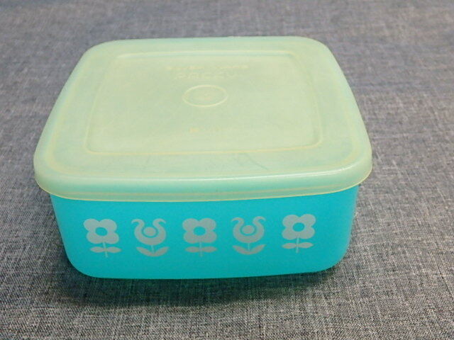 (60y-25-0717)SILVER WARE 昭和レトロ 保存容器 PACKY 花柄 ブルー シルバー樹脂工業 中古 (北海道・沖縄・離島は発送不可)拍卖