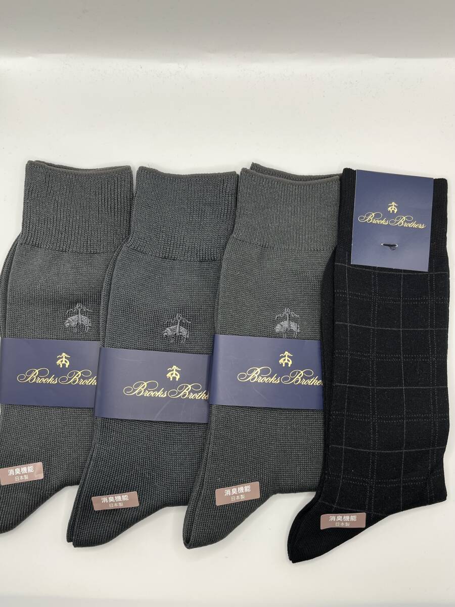 ★新品★ ブルックス ブラザーズ メンズ ソックス 4足セット 25〜27cm q拍卖