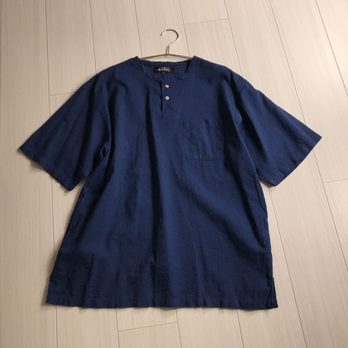 ♪ 播州ちぢみ 織り生地 ブラウス チュニック 横幅ゆったり 体型カバー拍卖