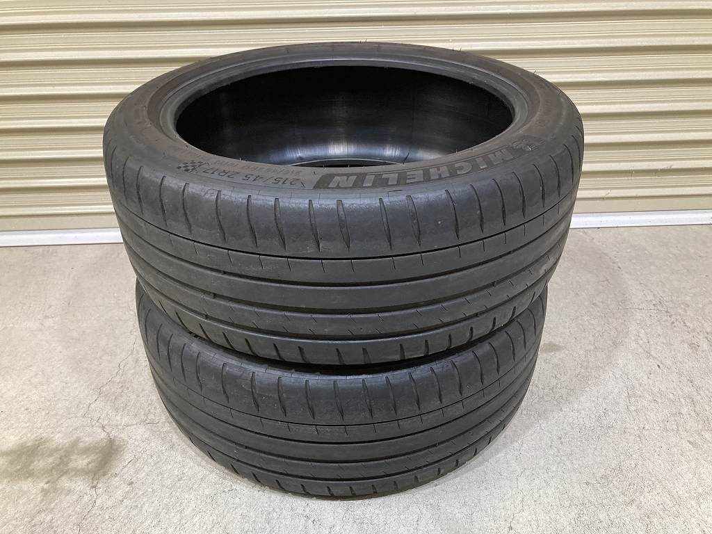 溝あり '21年製 MICHELIN PILOT SPORT4S 215/45R17 2本セット ミシュラン パイロットスポーツ4S (S1688)拍卖