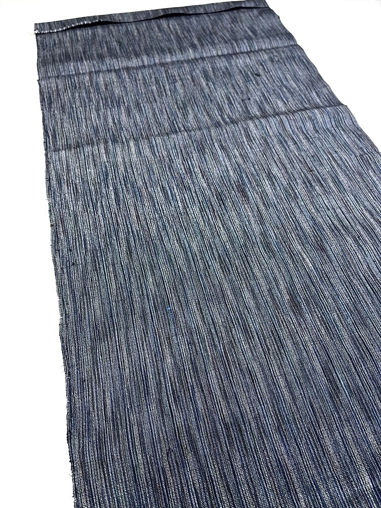 花とら●リサイクル 解き洗い反物 灰青 ウール? リメイク 素材 細工用 250601拍卖