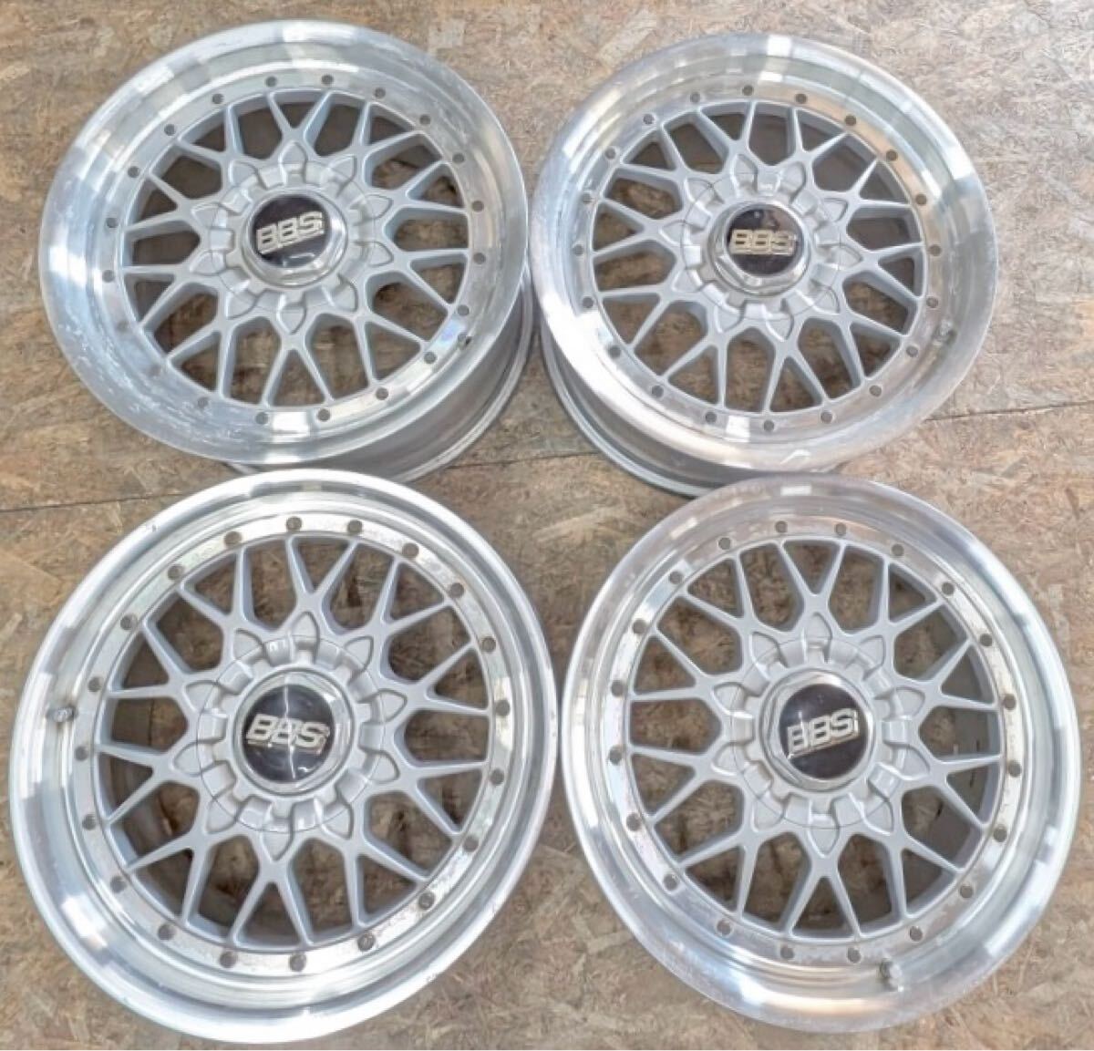 【希少!】BBS RSⅡ 023 024 17インチ 8J+45 9J+45 PCD114.3 5穴 5H 当時物 絶版 シルビア スカイライン FD3S JZA80 スープラ RS2拍卖