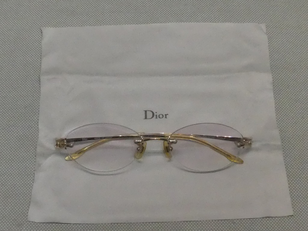 ●Dior ディオール 眼鏡 フレーム CD-7565J B5A 49□18-133 TITAN-P MADE IN JAPAN 中古 度入り●拍卖