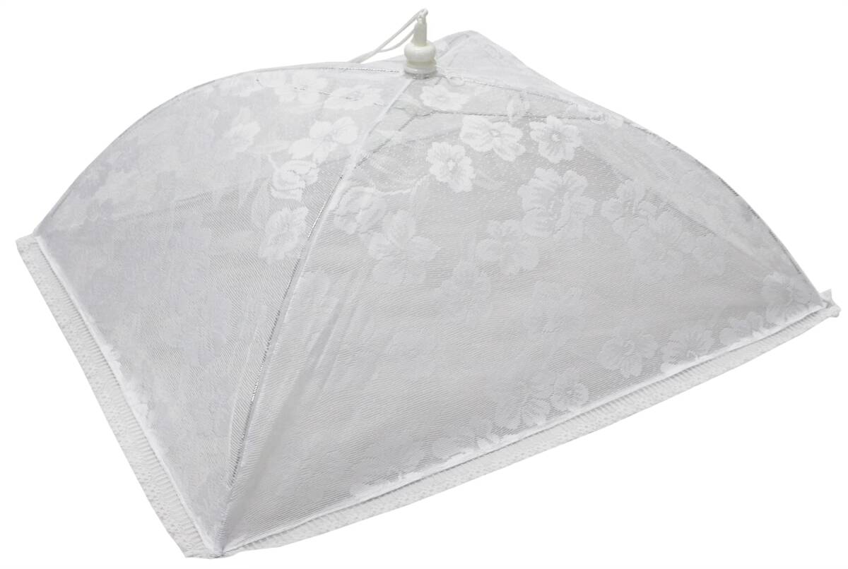 タナカ 食卓カバー 洗える食卓カバー フードカバー ジャガード生地 花園 ホワイト M拍卖