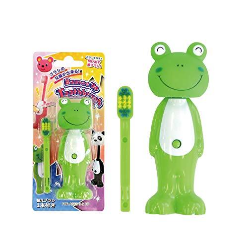 ユーカンパニー バウンスアップ歯ブラシ 替えブラシ付き カエル 1セット拍卖