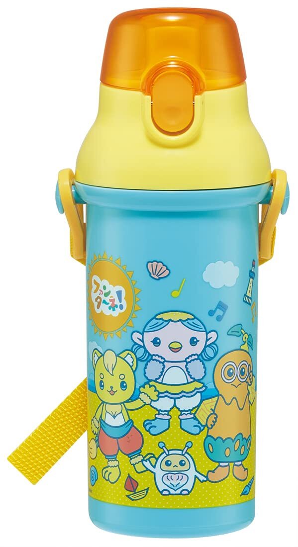 スケーター(Skater) 子供用 プラスチック 水筒 480ml ワンプッシュ開閉 抗菌 子供に優しい 軽量 抗菌加工 日本製 NHK ファン拍卖