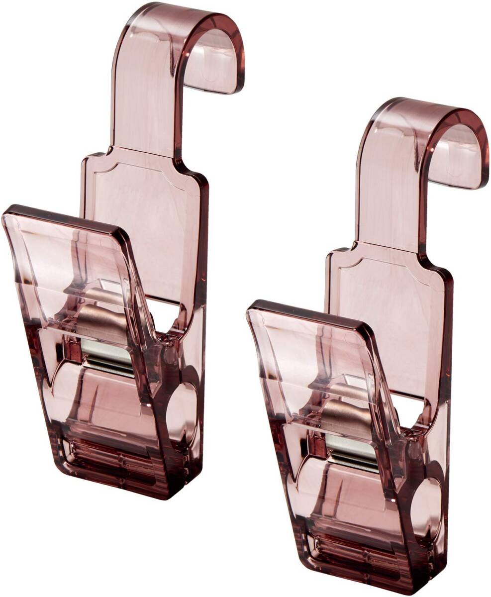 ライクイット (like-it) タオルバー ポール フック ハンギングクリップ 2P 約幅3x奥行5.8x高さ9.7cm ライラック 日本製拍卖