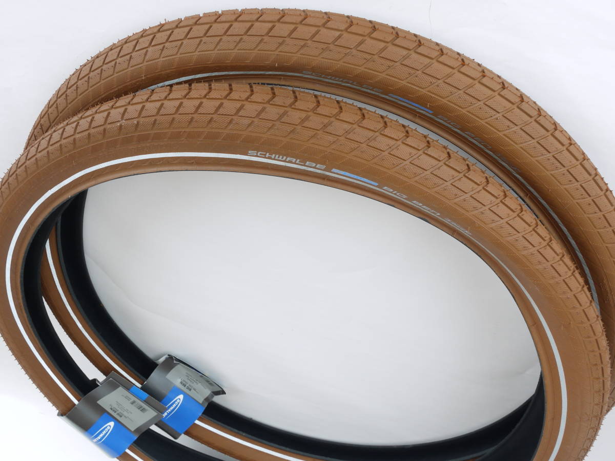 新品 2本セット シュワルベ ビッグベン ブラウン 26x2.15 (55-559) Active ワイヤービード 新品 即納!BIG BEN拍卖